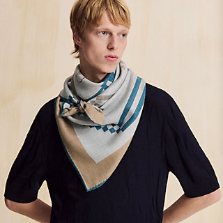 Brides de Gala Pixel scarf 100 - Grey | Hermès USA